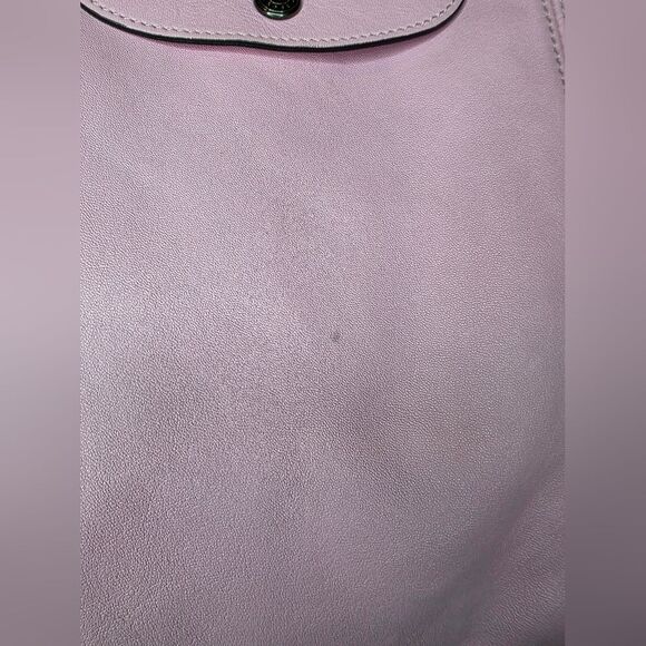 LONGCHAMP Medium Le Pliage Cuir Pink Leather Top Handle Tote - Picture 15 of 15